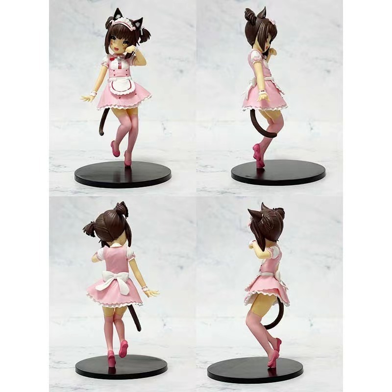 18cm 2 Styles Nekopara Chocolat Maid Girl Dress PVC Anime Action Figure Vanilla Figura Model Toys Collection Doll Gift