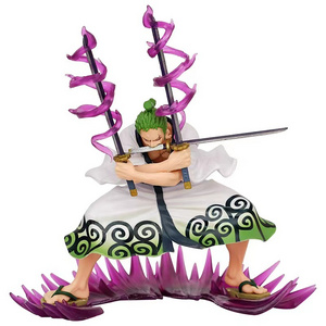 2023 NEW Nov 18.5cm/7.28'' One Pieces Roronoa Zoro Action Figure GK Three-Knife Fighting Statue