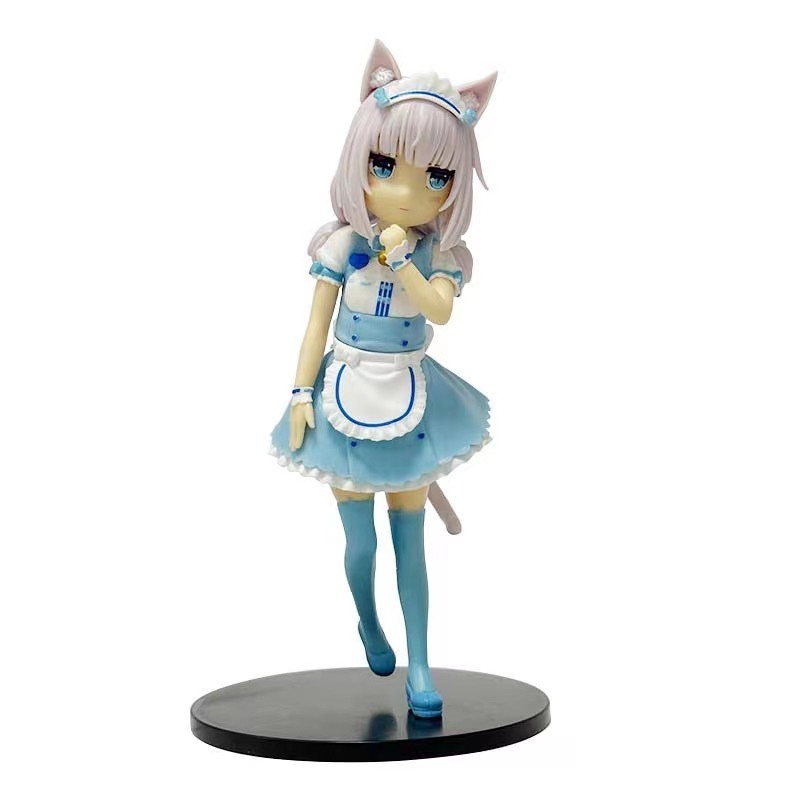 18cm 2 Styles Nekopara Chocolat Maid Girl Dress PVC Anime Action Figure Vanilla Figura Model Toys Collection Doll Gift