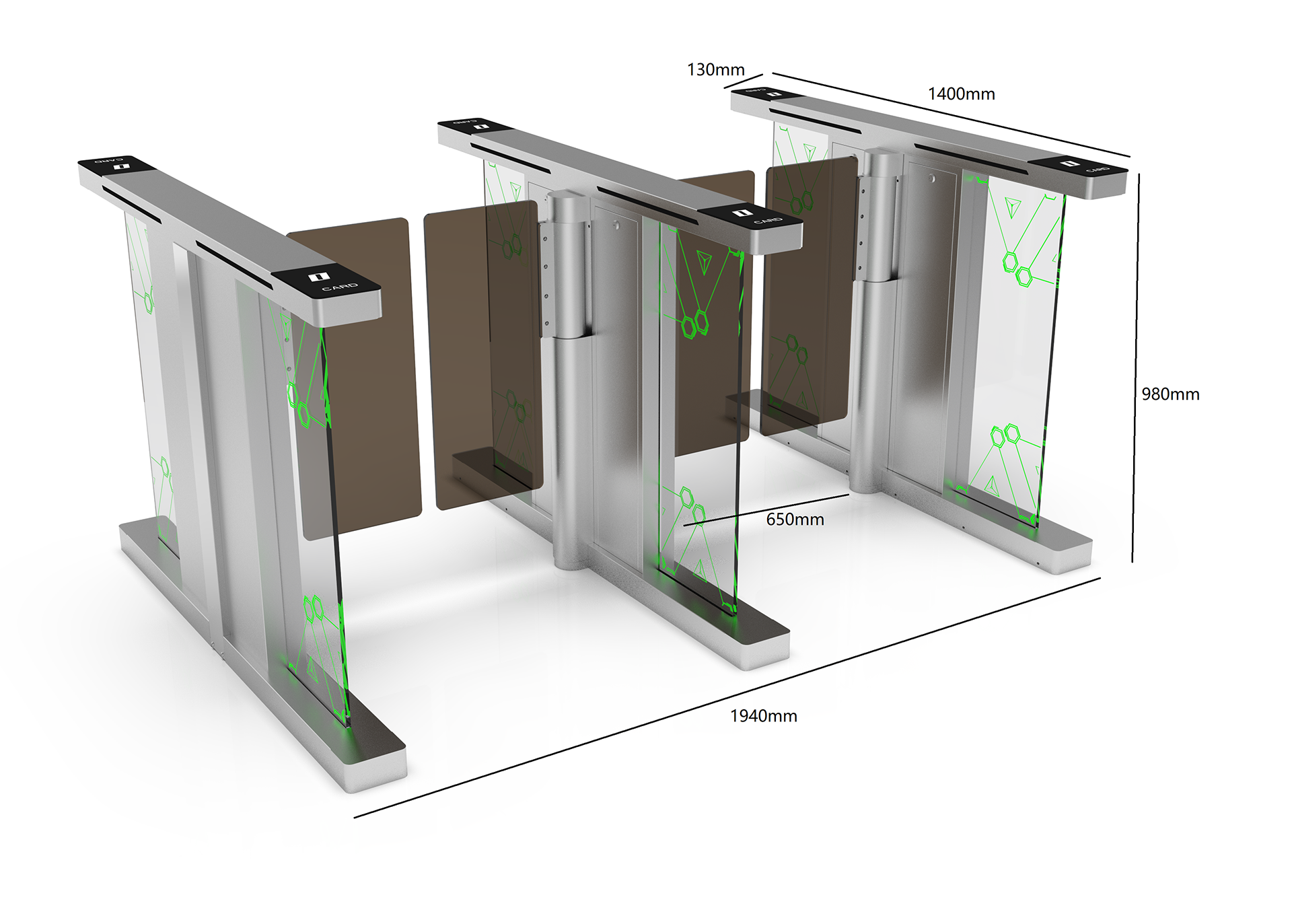 Security Swipe Card Subway Swing Barrier sports speed gates turnstile speed gate for gyms