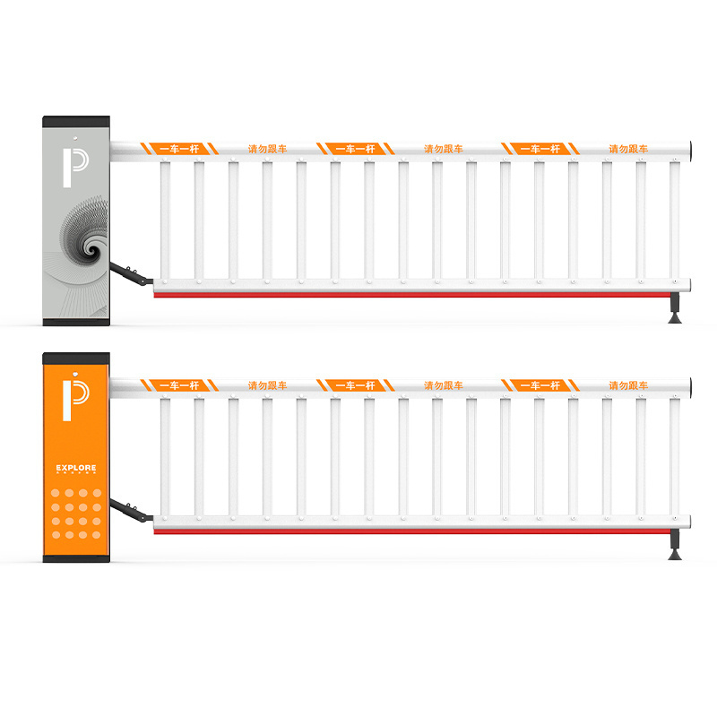 Intelligent Identification License Plate Parking Lot automatic gate barrier led heavy duty electric boom barrier gate