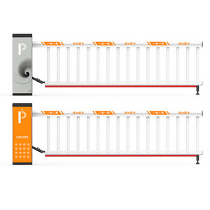 Intelligent Identification License Plate Parking Lot automatic gate barrier led heavy duty electric boom barrier gate