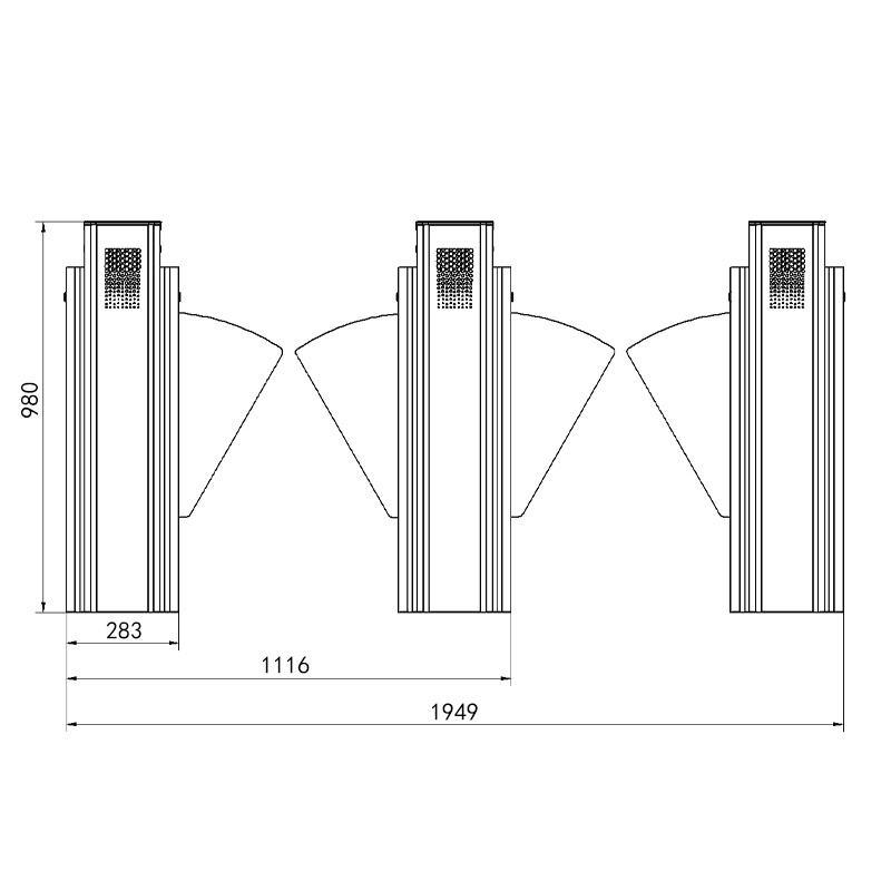 Economic Access Control System control board barrier flap automatic gate esd flap gate turnstile mechanism