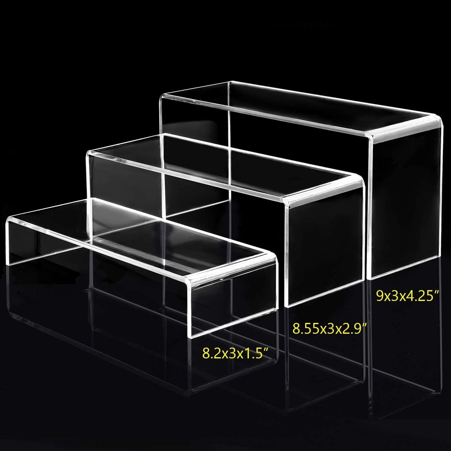 Acrylic Display Risers Stand, Jewelry Display Riser Shelf Showcase Fixtures  acrylic risers & display cubes