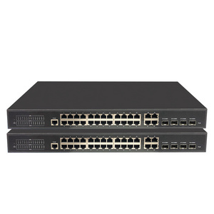 Managed network switch 24 port gigabit PoE switch with 4*1000Base-TX RJ45 and optical fiber SFP network switch