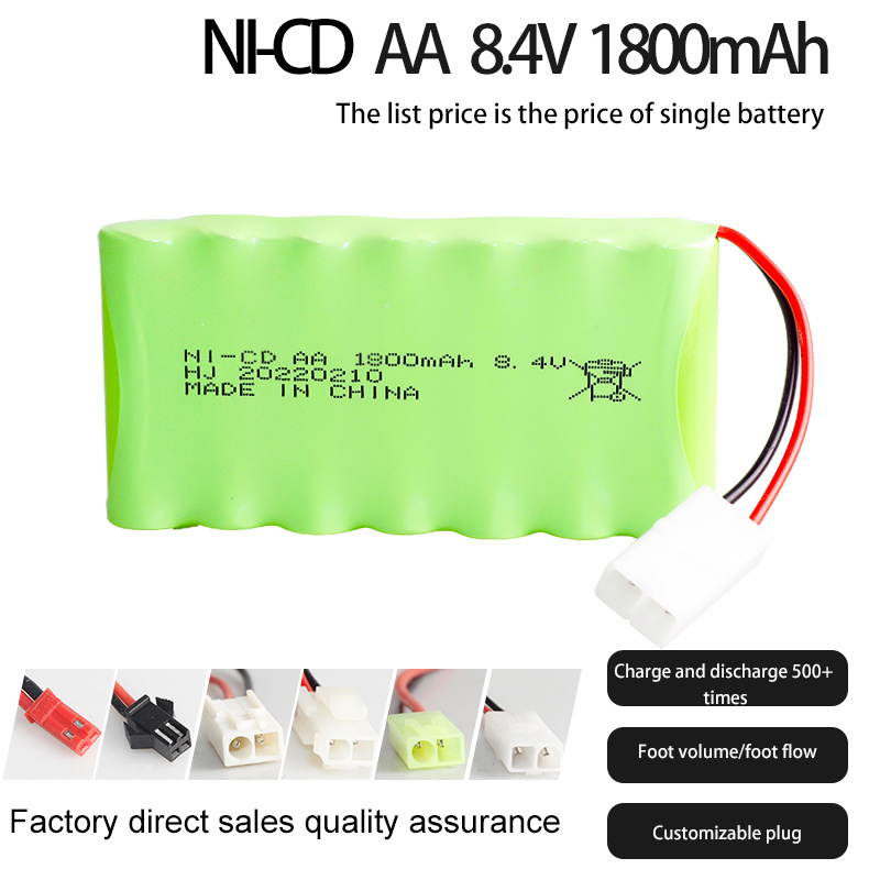 Factory Direct sales 8.4V 1800mAh AA Firewheel Vehicle Toy Truck Trailer battery Fan Rechargeable NIMH battery