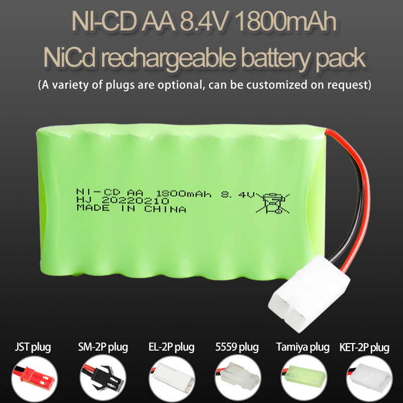 Factory Direct sales 8.4V 1800mAh AA Firewheel Vehicle Toy Truck Trailer battery Fan Rechargeable NIMH battery