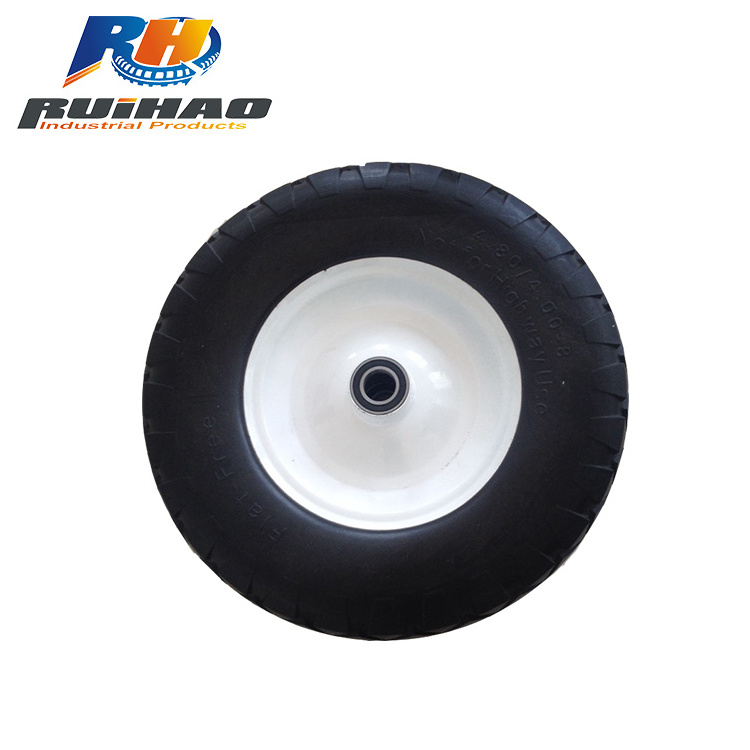 16 inch PU Foam Flat Free Wheels For Karting car go-cart beach cart