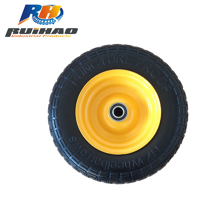 16 inch PU Foam Flat Free Wheels For Karting car go-cart beach cart