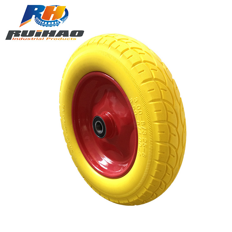 16 inch PU Foam Flat Free Wheels For Karting car go-cart beach cart