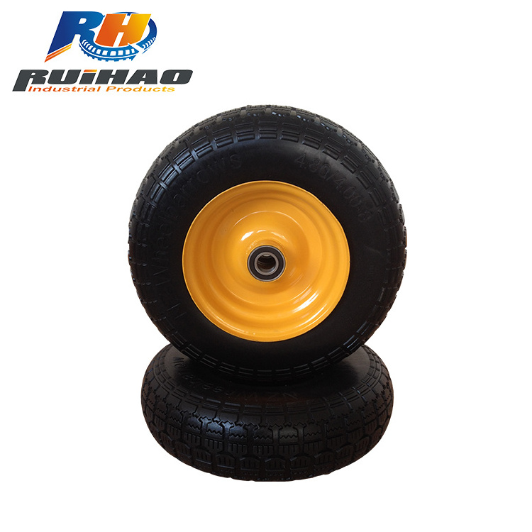 16 inch PU Foam Flat Free Wheels For Karting car go-cart beach cart