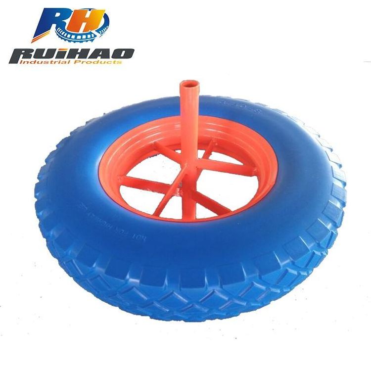 Solid Wheelbarrow Tyre Pu Foam Wheel For Beach Cart