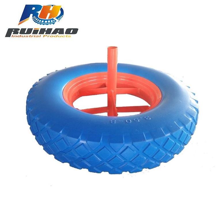 Solid Wheelbarrow Tyre Pu Foam Wheel For Beach Cart