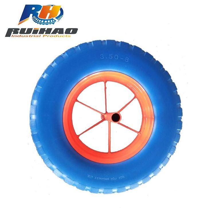 Solid Wheelbarrow Tyre Pu Foam Wheel For Beach Cart