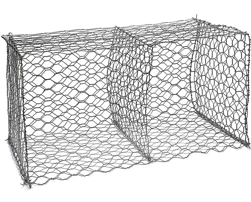 Hot selling galvanized gabion box wire mesh fencing Stone cage wall 5x1x1m in Peru market