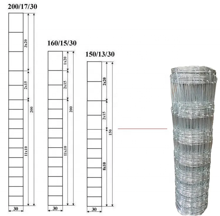 Cheap galvanized  farm field fence  Factory supply cheap hog field fence wire from china