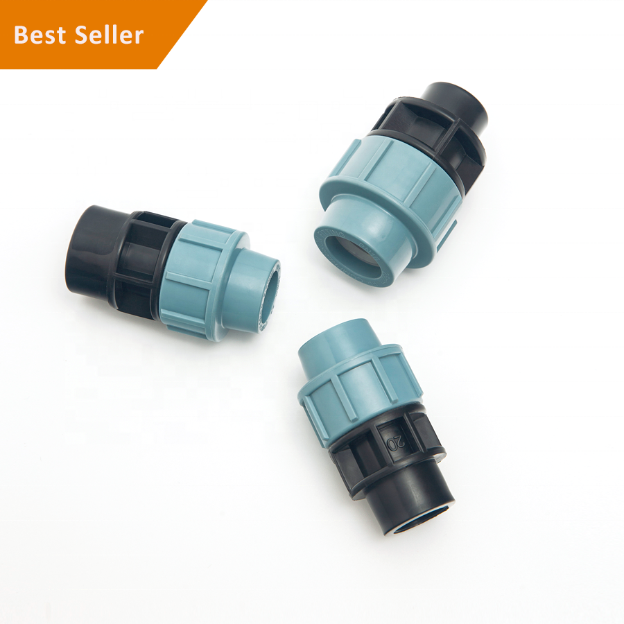 Male PP Double Union Ball Valve Compression Fittings PN16 for Water Pipes PE Pipe Fittings Poly Pipe HDPE Fittings