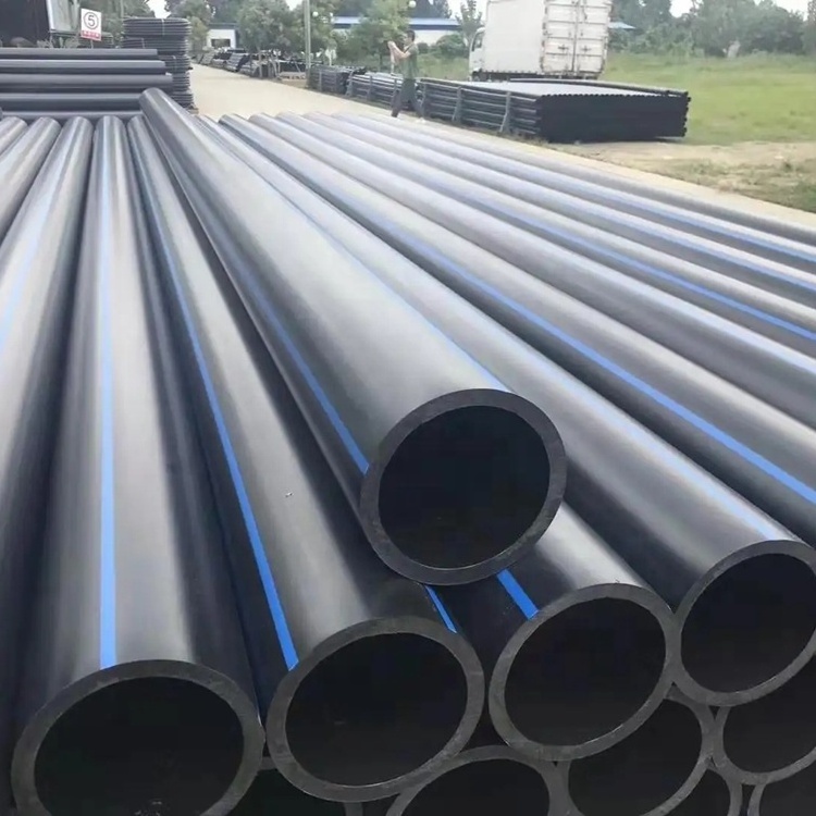 REHOME Wholesale diameter 110 pe hdpe pn16 polyethylene plastic pipe Large Diameter PE100 Underground perforated drainage pipe