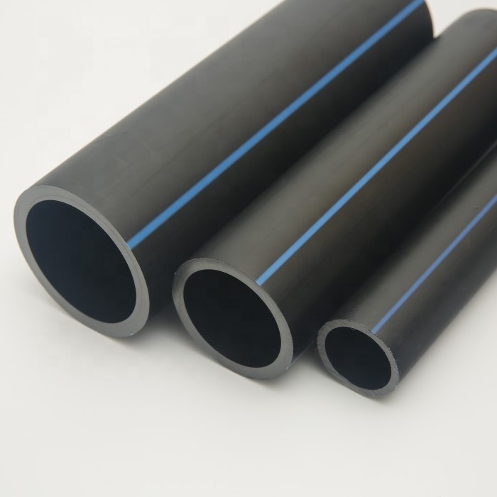 Alibaba highly recommend Buried hdpe rolled Plastic pipe 3 inch 4 inch 75mm 90mm water flow tube