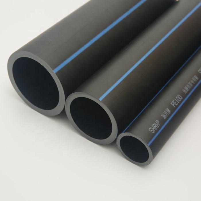 REHOME Wholesale diameter 110 pe hdpe pn16 polyethylene plastic pipe Large Diameter PE100 Underground perforated drainage pipe