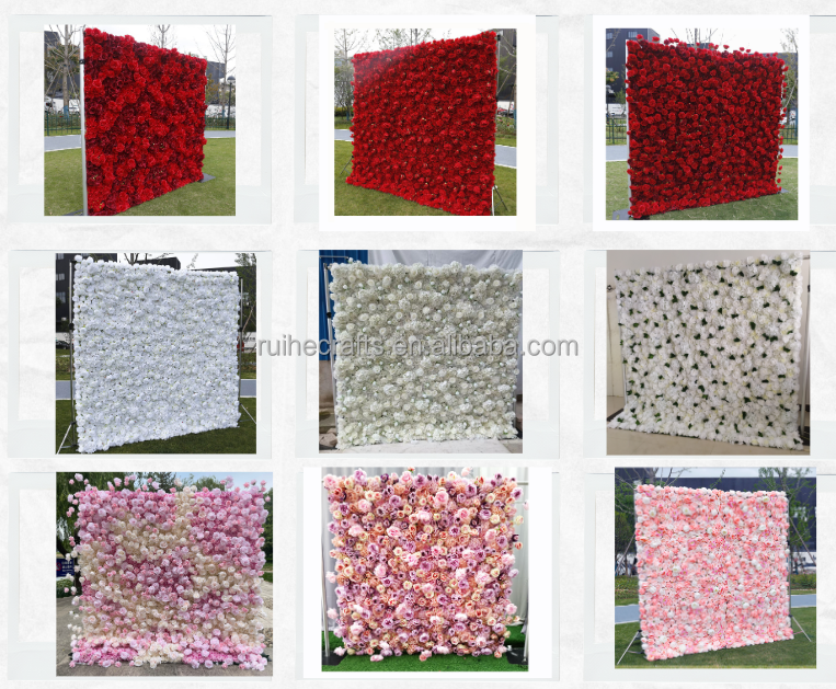 10x10 Flower backdrop wall pink and purple flowers wall panel for baby shower wedding decor