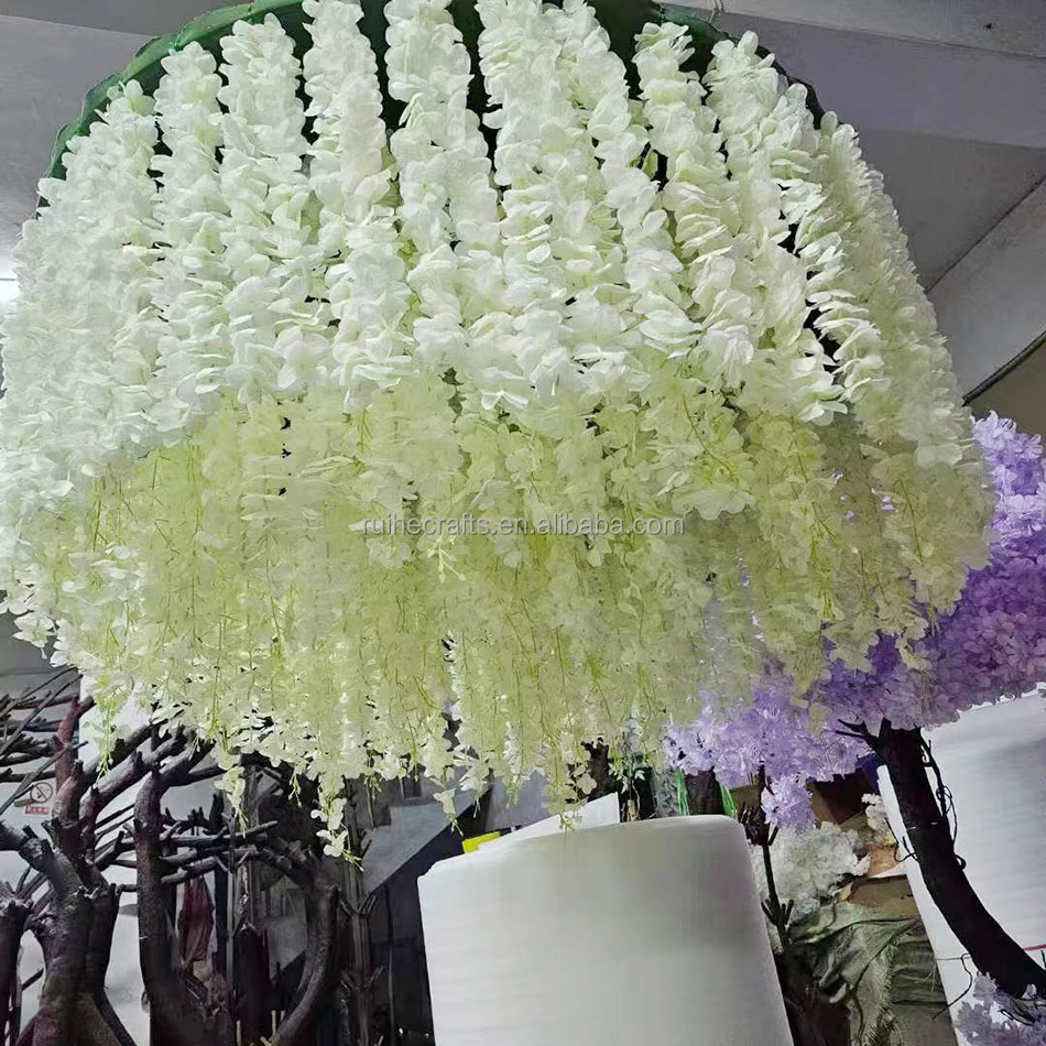 Decoration luxury special wedding supplies roll up hanging wisteria flower wall hanging wedding floral decorations