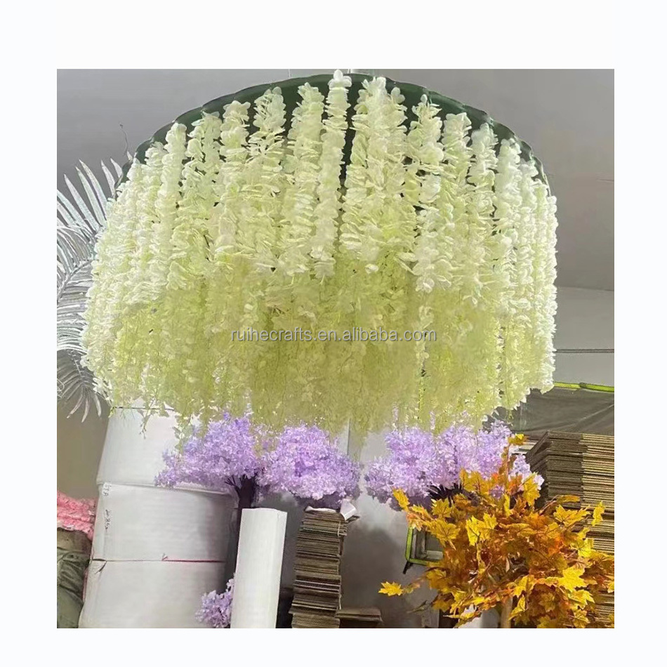 Decoration luxury special wedding supplies roll up hanging wisteria flower wall hanging wedding floral decorations