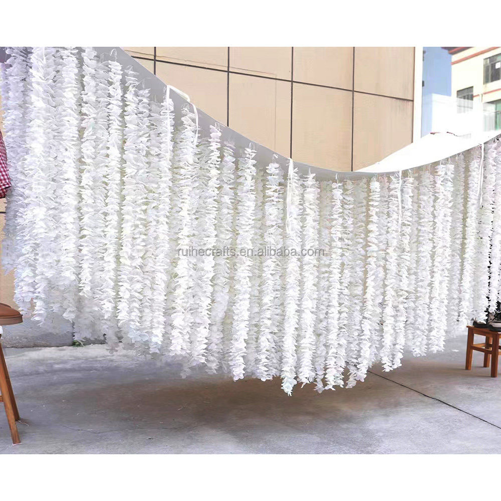 Decoration luxury special wedding supplies roll up hanging wisteria flower wall hanging wedding floral decorations