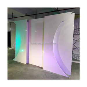 Wedding wall decorations white pvc acrylic panel back ground for wedding backdrop stage decorations