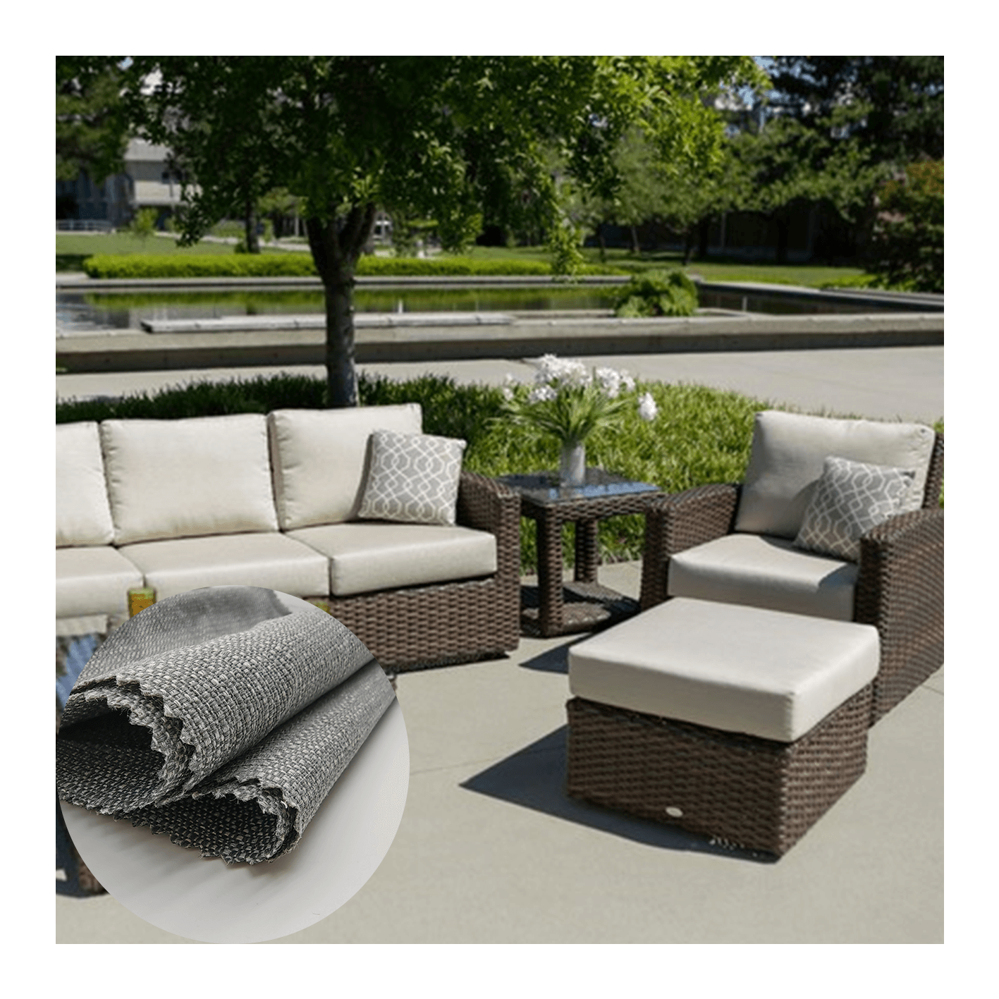 Hot sale water resistant anti-uv 100% olefin fabric Upholstery fabric for outdoor furniture cover