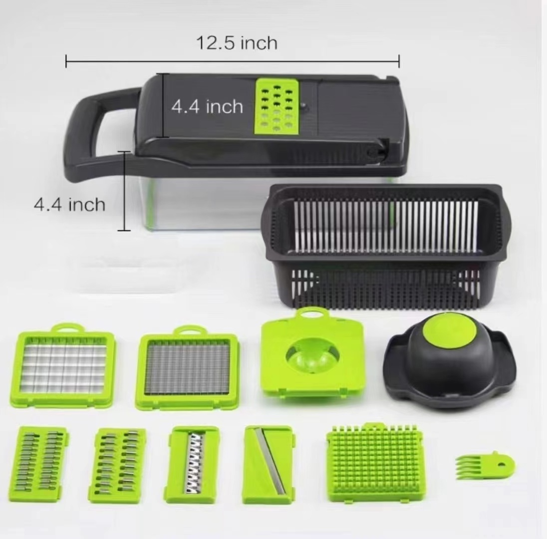 Slicer Vegetable Cutting Machine Multifunctional Cutting Machine Potato Salad Garlic Chopping Manual Chopper Hamburg