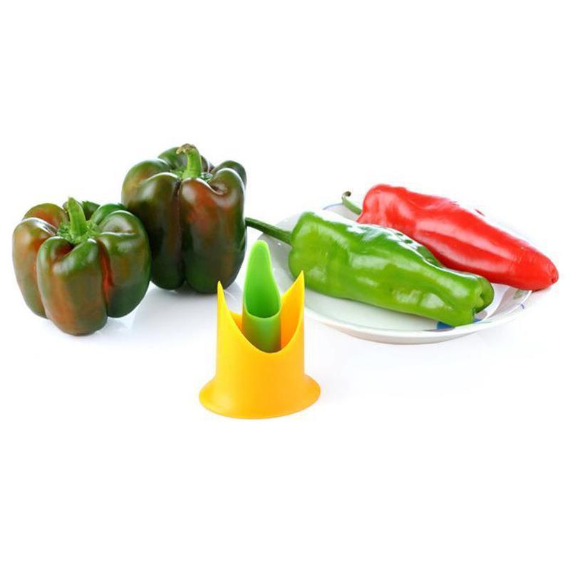 Home Kitchen Cooking Tools Plastic Chilis Cutter Peppers Corer Multi Sizes Chili Pepper Seed Remover