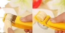 Banana Slicer Stainless Steel Fruit And Vegetable Salad Peeler For Grape Banana Strawberry Fruit Slices Kitchen Cutter Tools