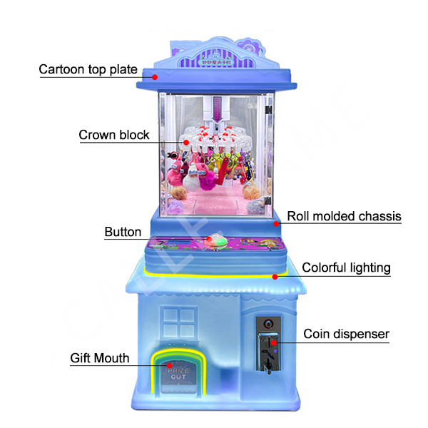 Shopping Mall Coin Operated Arcade Toy Claw Crane Machine Kids Crane Vending Machine Mini Claw Toys Machine