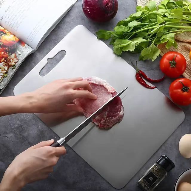 Food-Grade Pure Titanium Cutting Boards for Kitchen, Butcher Block Board for Meat