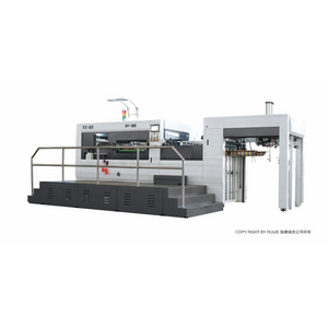 Automatic creasing and die cutting machine with stripping