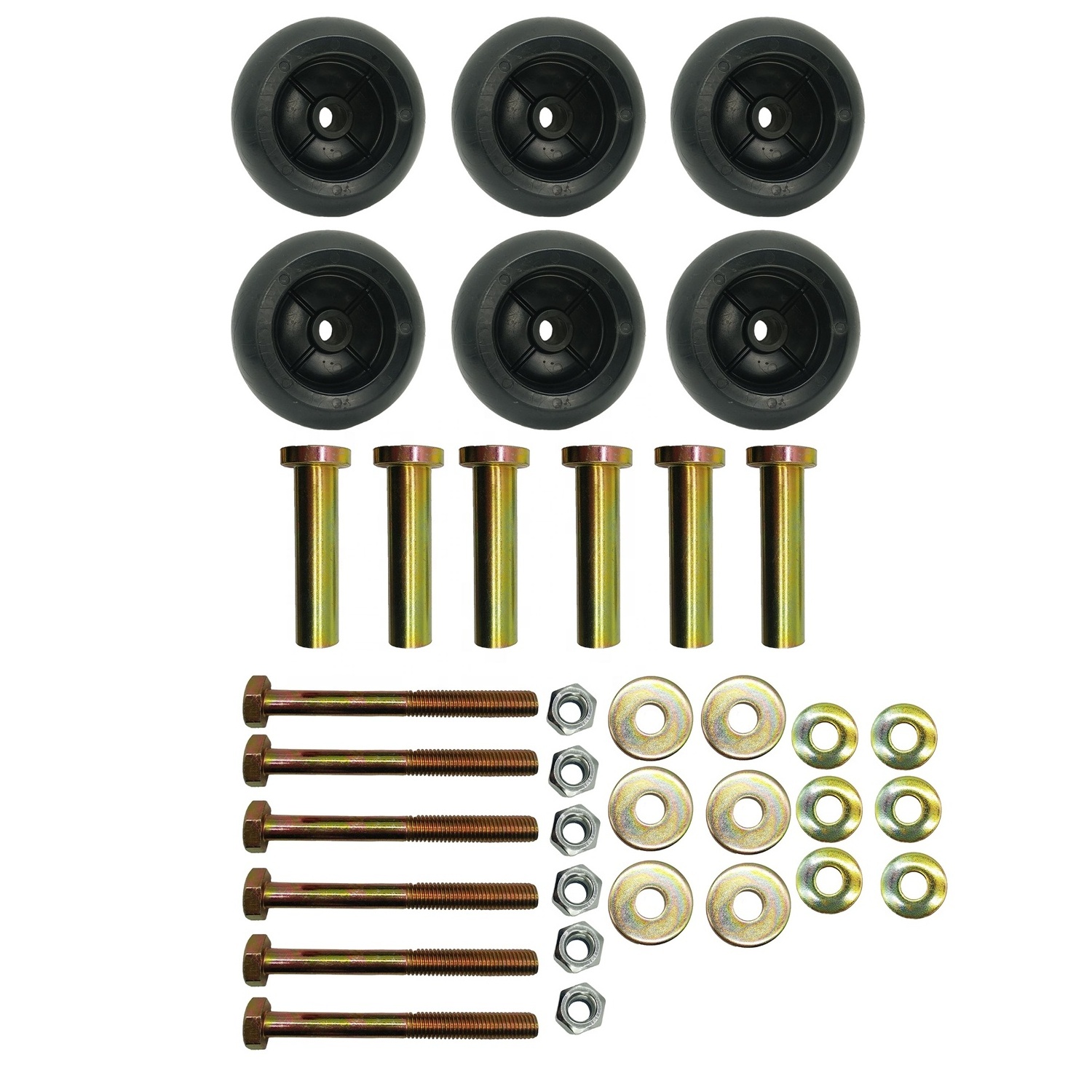 6 PACK  NEW Exmark Mower Anti Scalp Deck Wheel+KIT For 103-3168 103-7263 103-4051  103-4051 1-603299