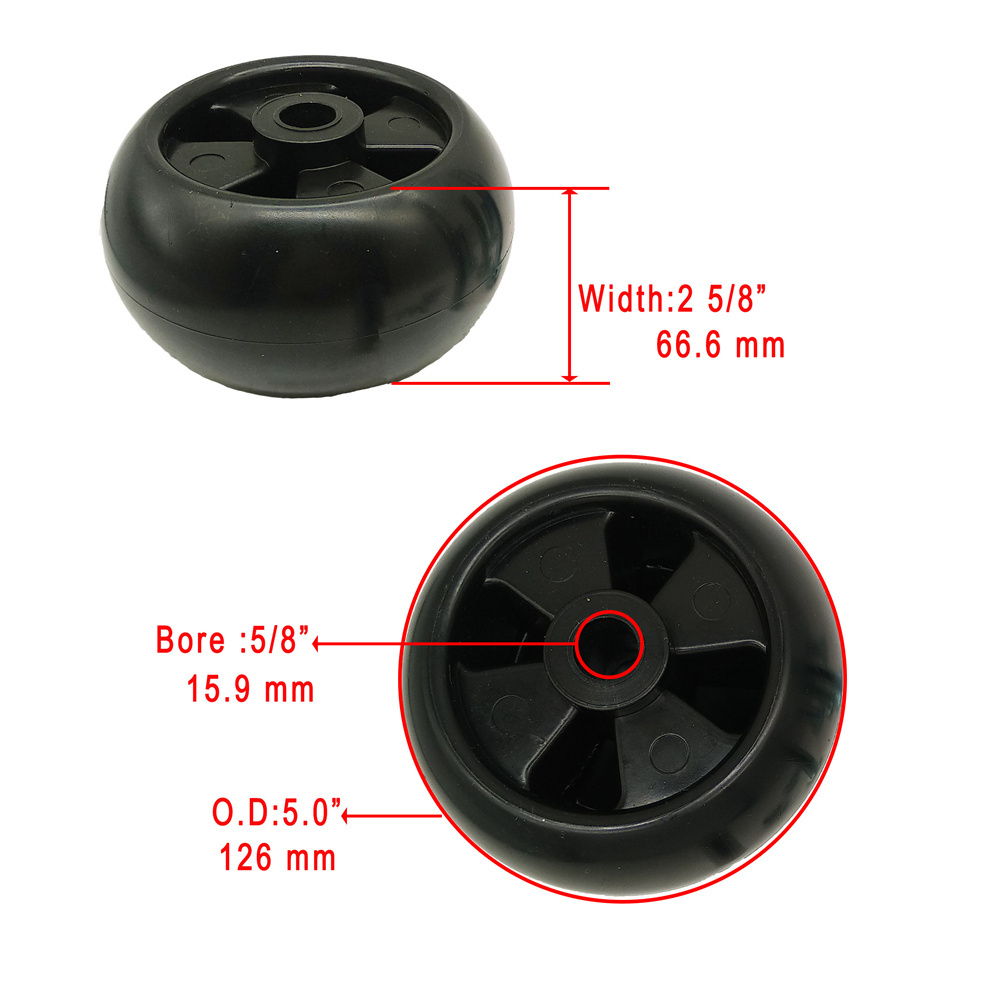 4 PACK 210-235 Plastic Deck Wheel Kit Fit For John Deere AM133602  AM116299  M111489