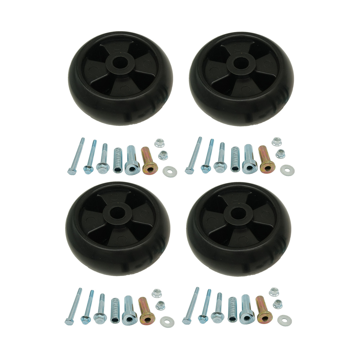 4 PACK 210-235 Plastic Deck Wheel Kit Fit For John Deere AM133602  AM116299  M111489