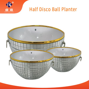 Hot Selling Disco  Ball Planter Hanger  24cm Flower Pot  Mold Garden Supplies  half round  disco ball planter hanger