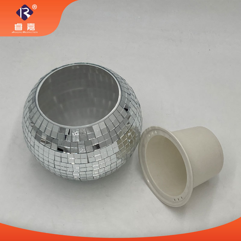 RJ03 Hot Selling Disco  Ball Planter Hanger  20cm Flower Pot  Mold Garden Supplies Home planter  auto water absorbs  stand pot