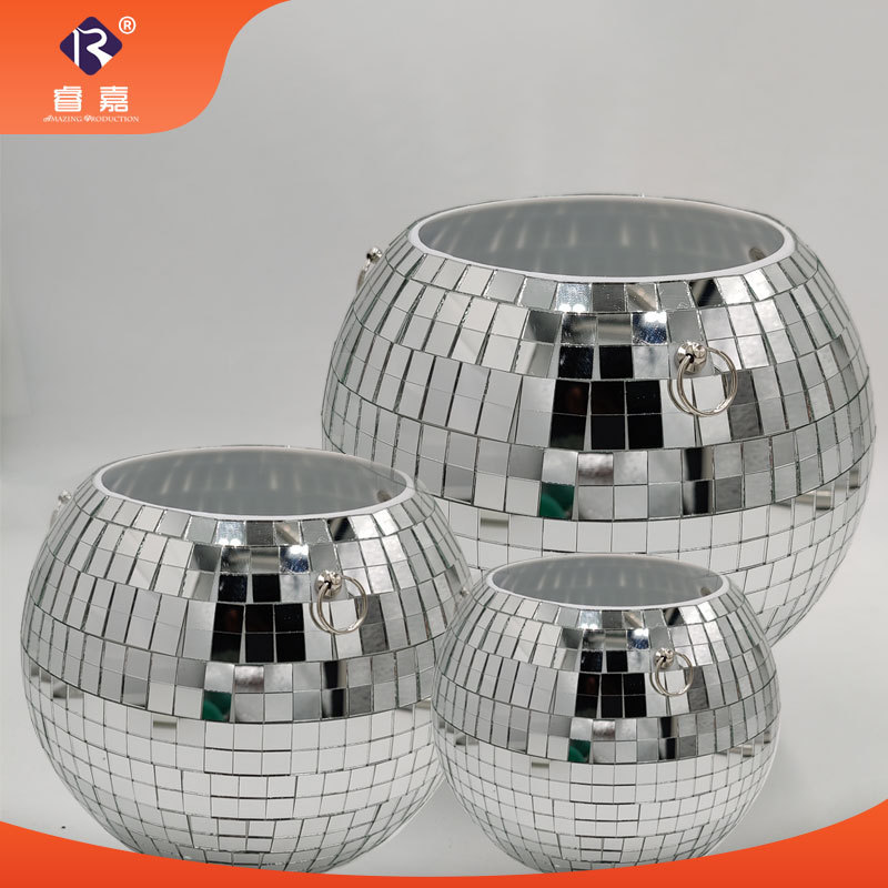 Hot Selling Disco Mirror  Ball Planter Hanger Flower Pots 20cm Flower Pot Mold Garden Supplies  Home Decor stand pot