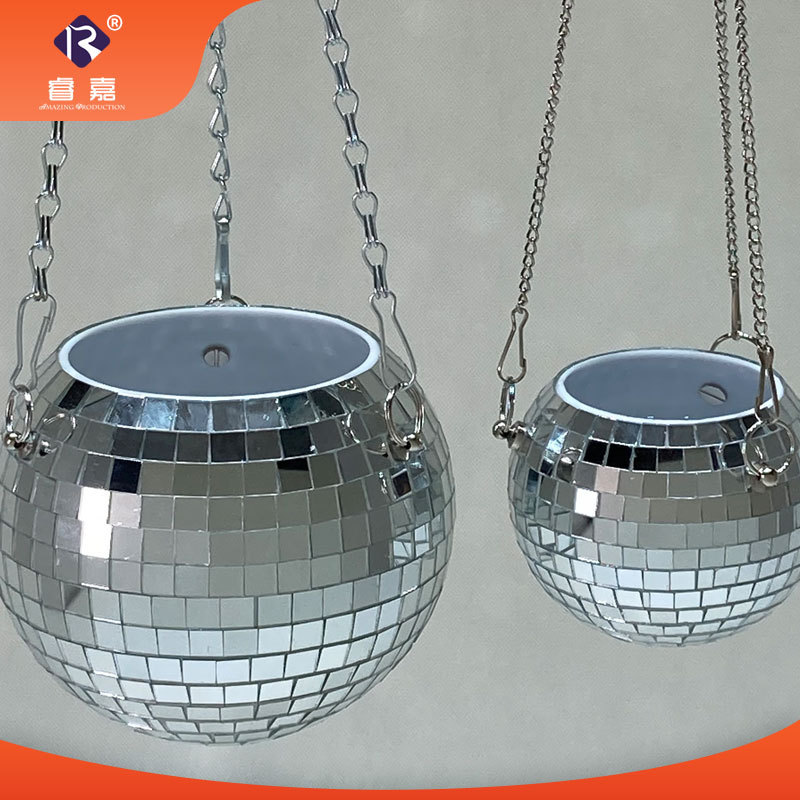 Hot Selling Disco Mirror  Ball Planter Hanger Flower Pots 20cm Flower Pot Mold Garden Supplies  Home Decor stand pot