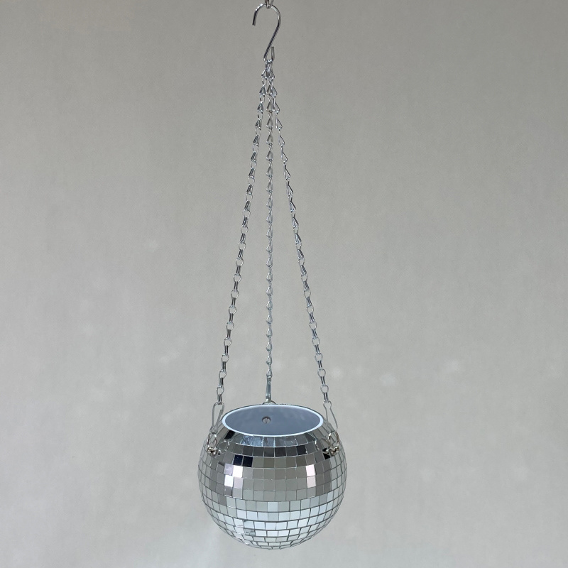 Garden planter  hanger disco ball   supplies  disco ornament disco  ball planter hanger 15CM  flat  base