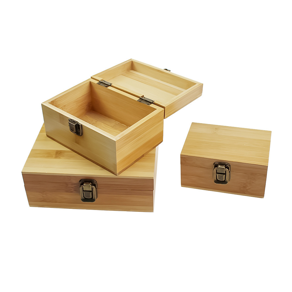 Wooden Dry Herb Stash Box Smell Proof Container Smoking Accessories Jar Set Wood Stash Box