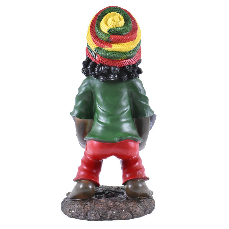 Outdoor Stand Floor Big Ashtray Resin Rasta Jamaican Ashtray