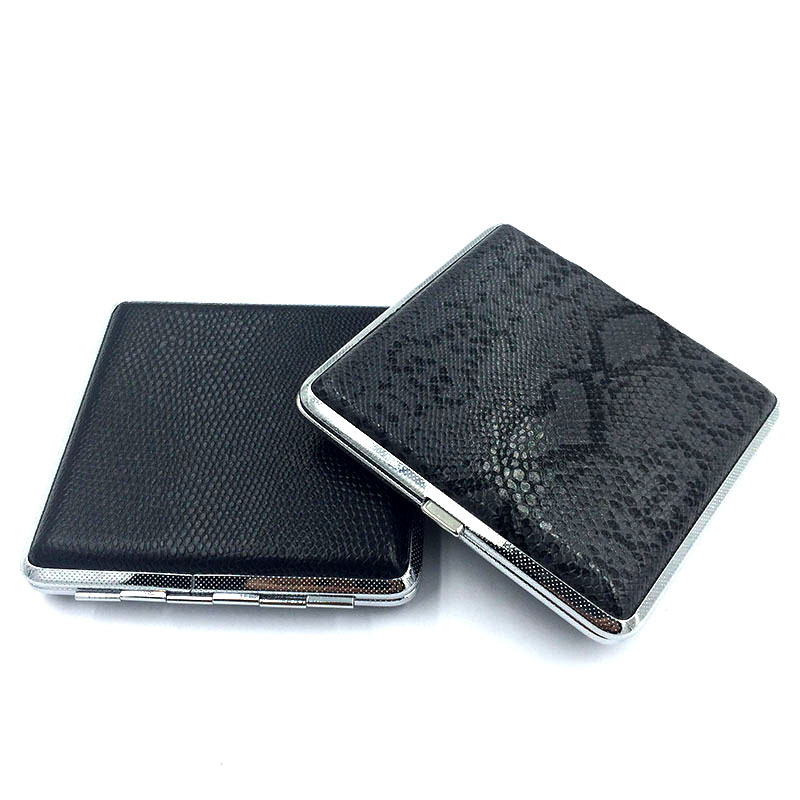 Custom Cigarette Case 20 Pieces Portable Automatic Leather Cigarette Case