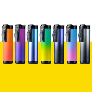 Custom Logo Vaper Smoke Rechargeable Hookah Rainbow Colorful Cigarette Gas Lighter