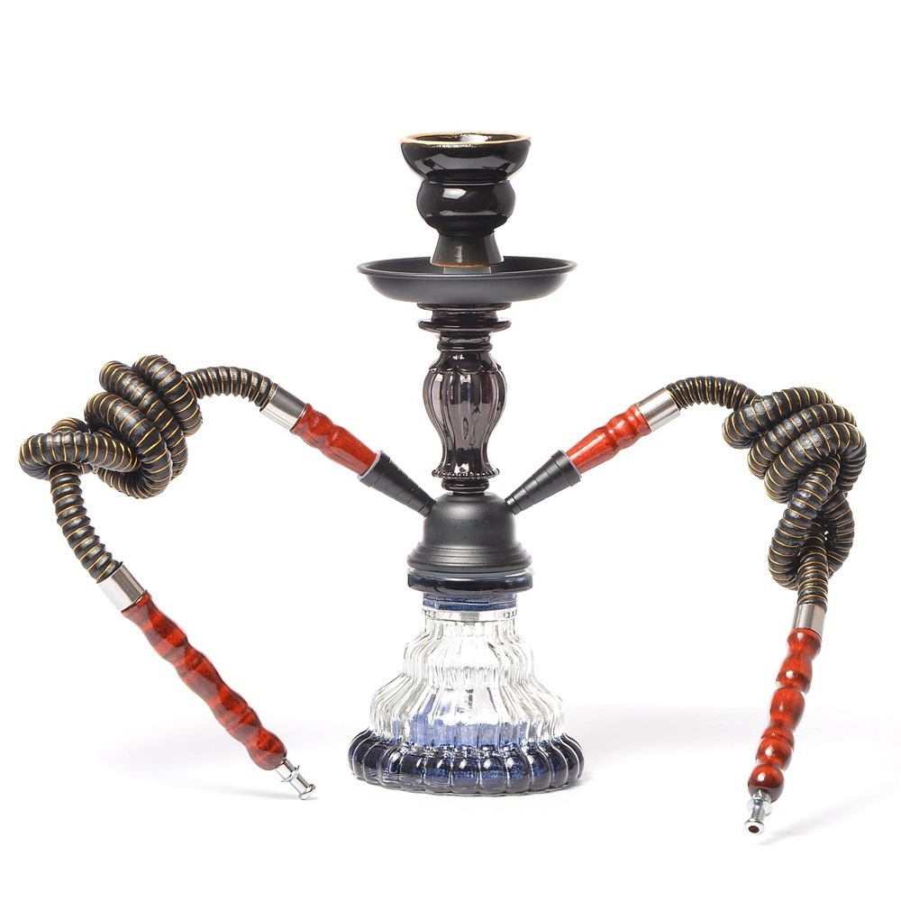 Portable Caged Hookah Shisha Classic Maya Two Hose Hookah with Cage