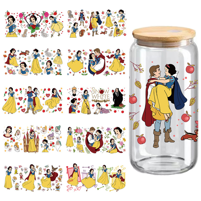 High Popularity UVDTF Decals Stickers Wholesale Custom Fairy tale stickers Ready to Ship UV DTF Cups Wraps Transfers